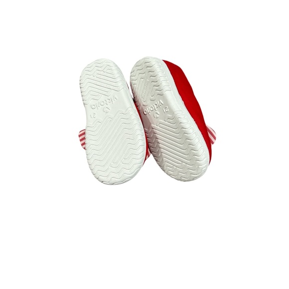 NWT VICTORIA red and white Mary Jane walking baby shoe w/bow size 21 EU (5.5 US) - Picture 2 of 5
